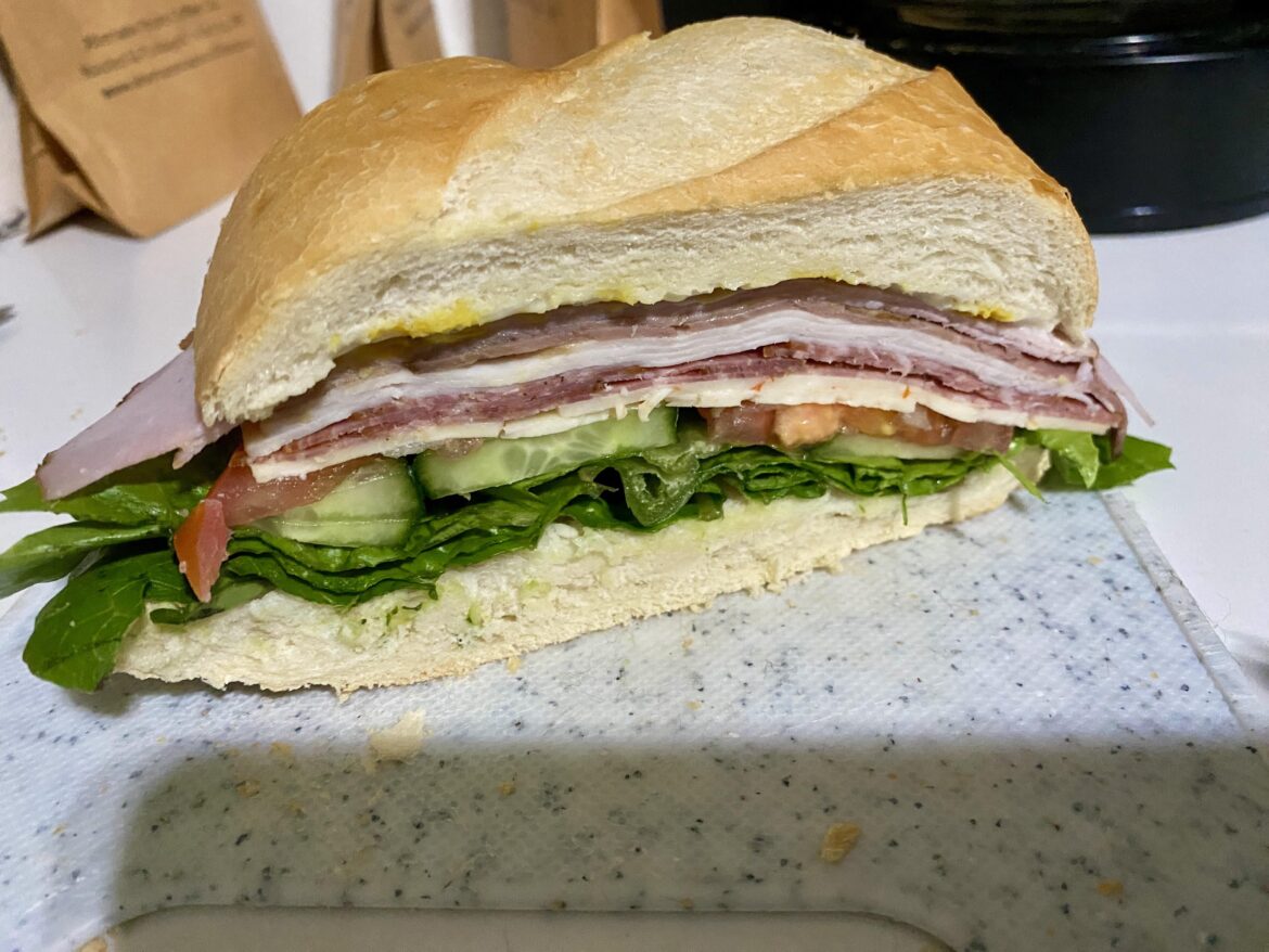 Homemade hoagie