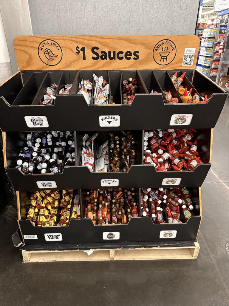 Local Walmart now has a hot sauce sampler display. Each bottle cost $1.