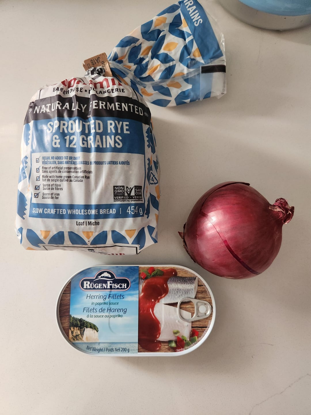 German canned herring for a German style breakfast to fuel me for