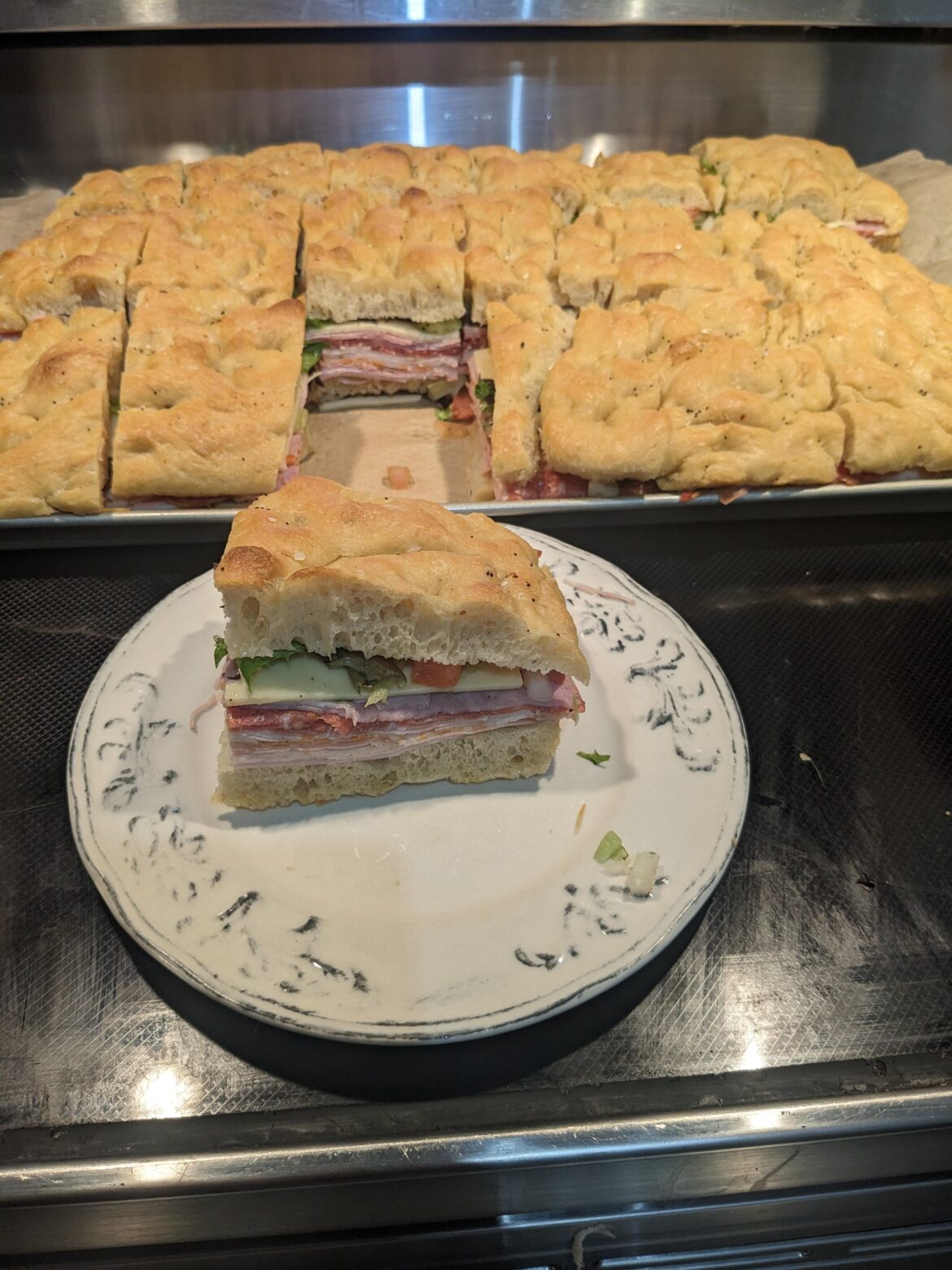 Focaccia sandwiches