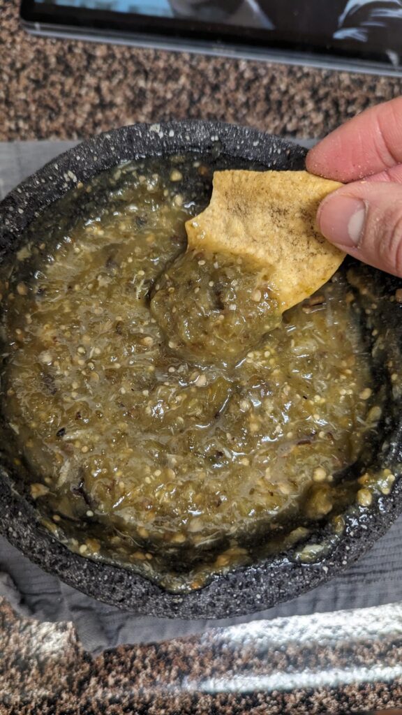 Broke in my new Molcajete with some Salsa Verde