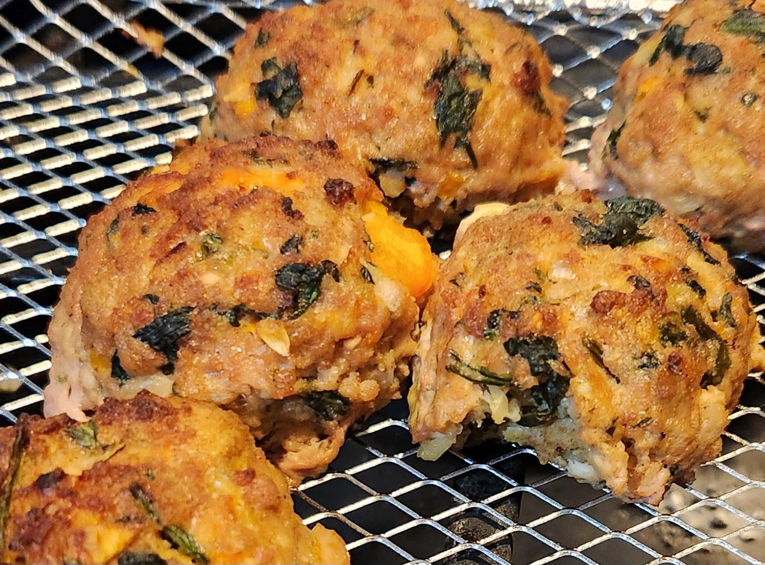 Turkey, spinach and feta meatballs Dining and Cooking