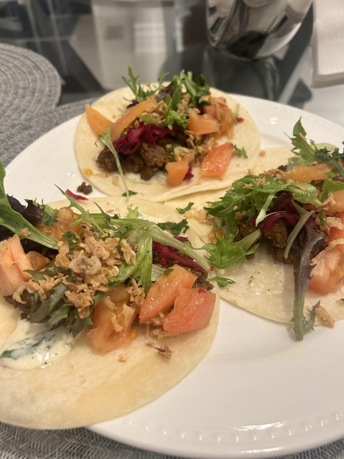 Shawarma-inspired beef wraps