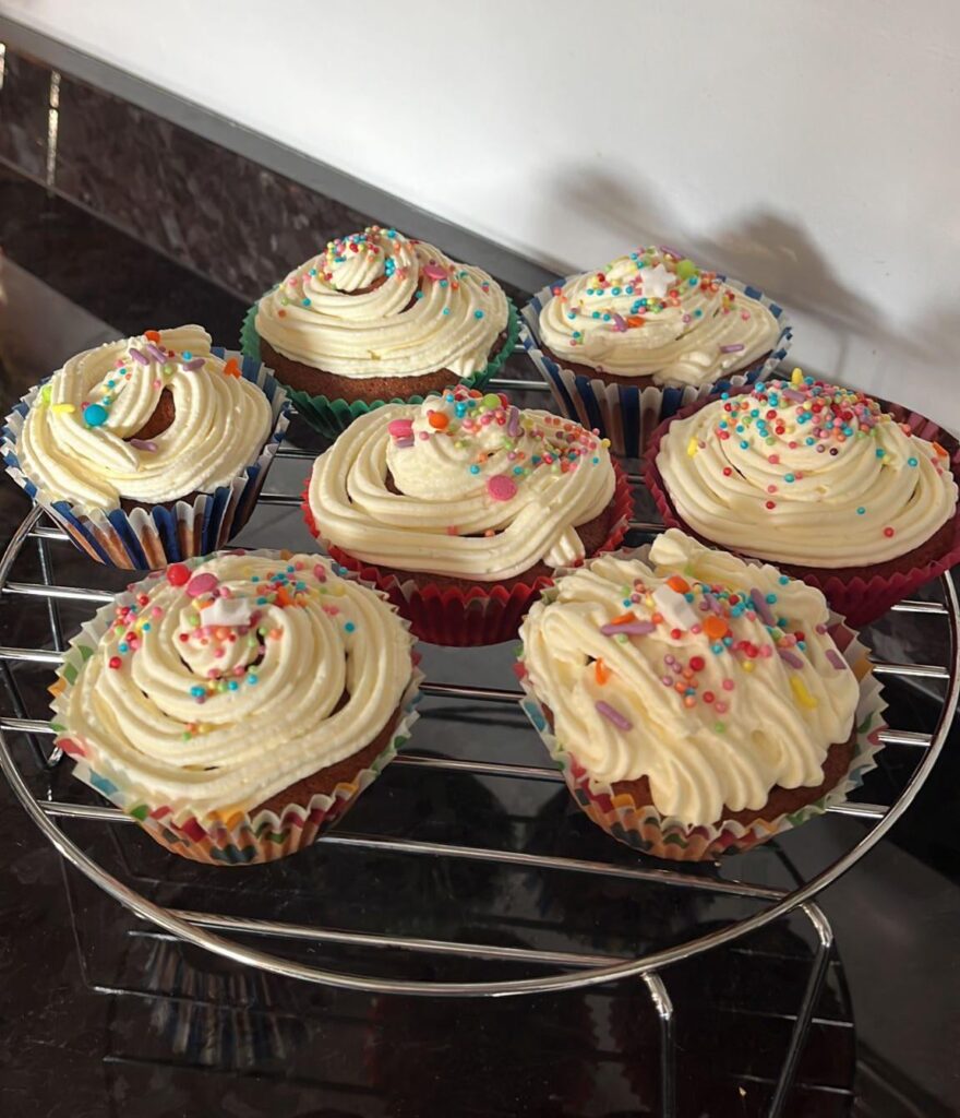 French Vanilla Chantilly cream cupcakes!
