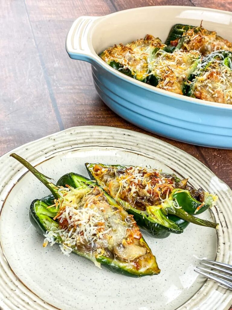 Pizza-Stuffed Poblano Peppers