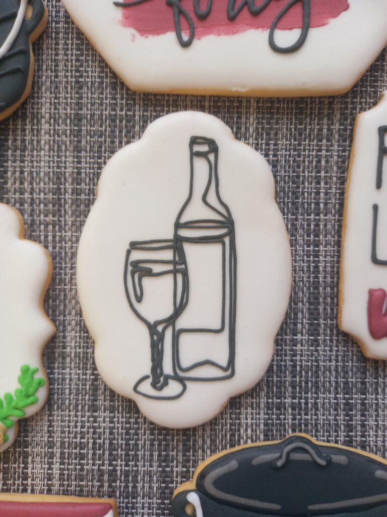 Fine Like Wine Birthday themed cookies