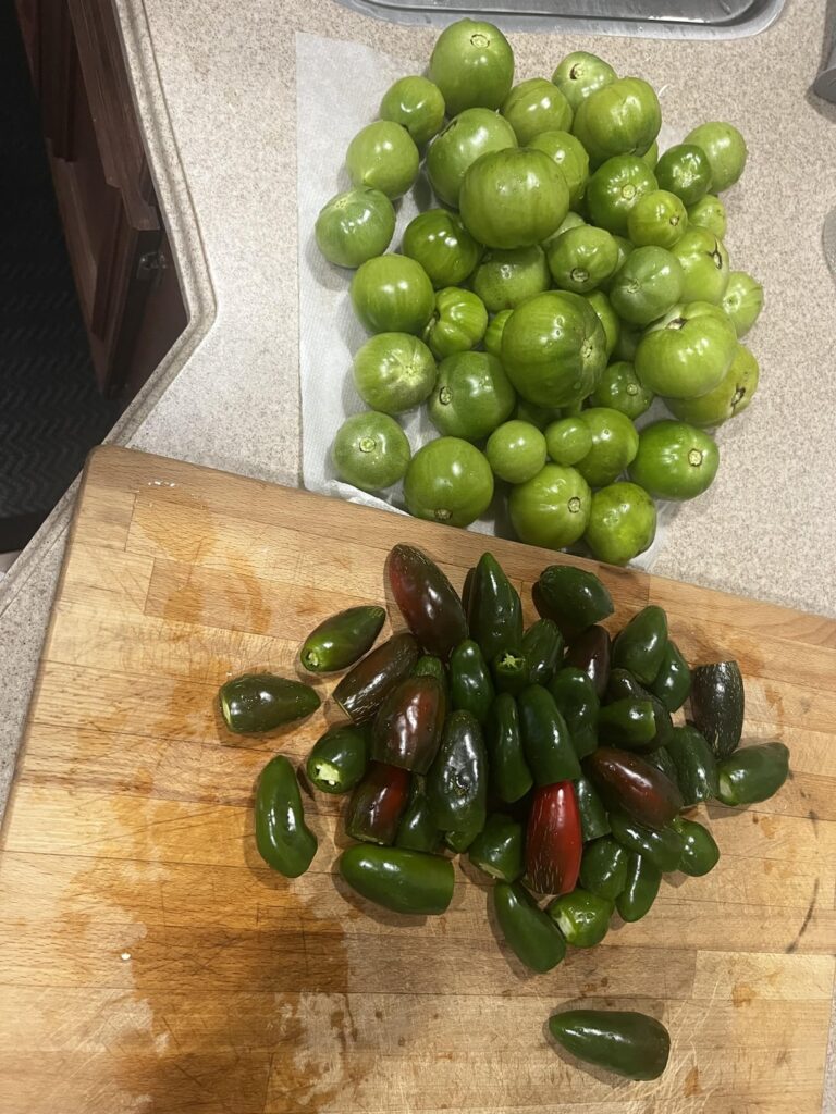 Freeze coming so had to pick everything from garden