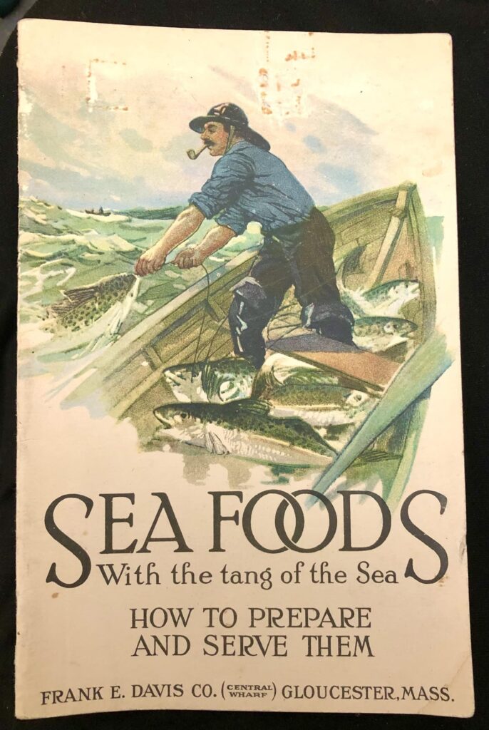 1920s tinned seafood recipe booklet, Davis Gloucester Fish, Massachusetts
