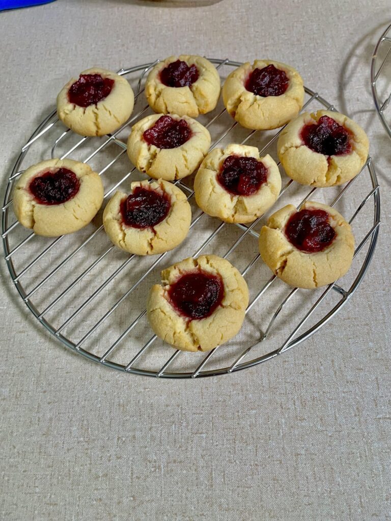 The cookies made with my first attempt at jam