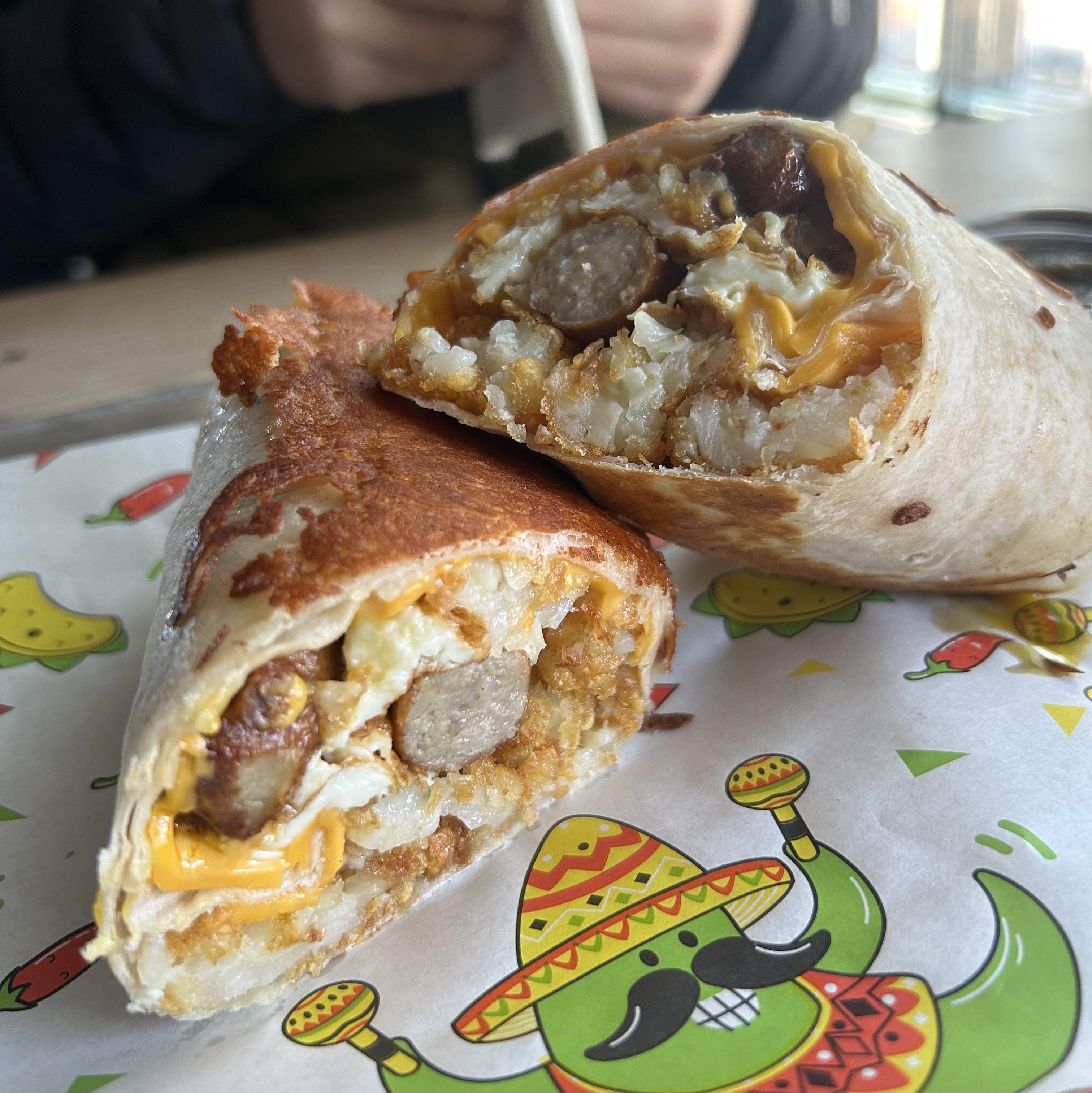 Taco Sublime Breakfast Burrito just knocked my socks off Dining and