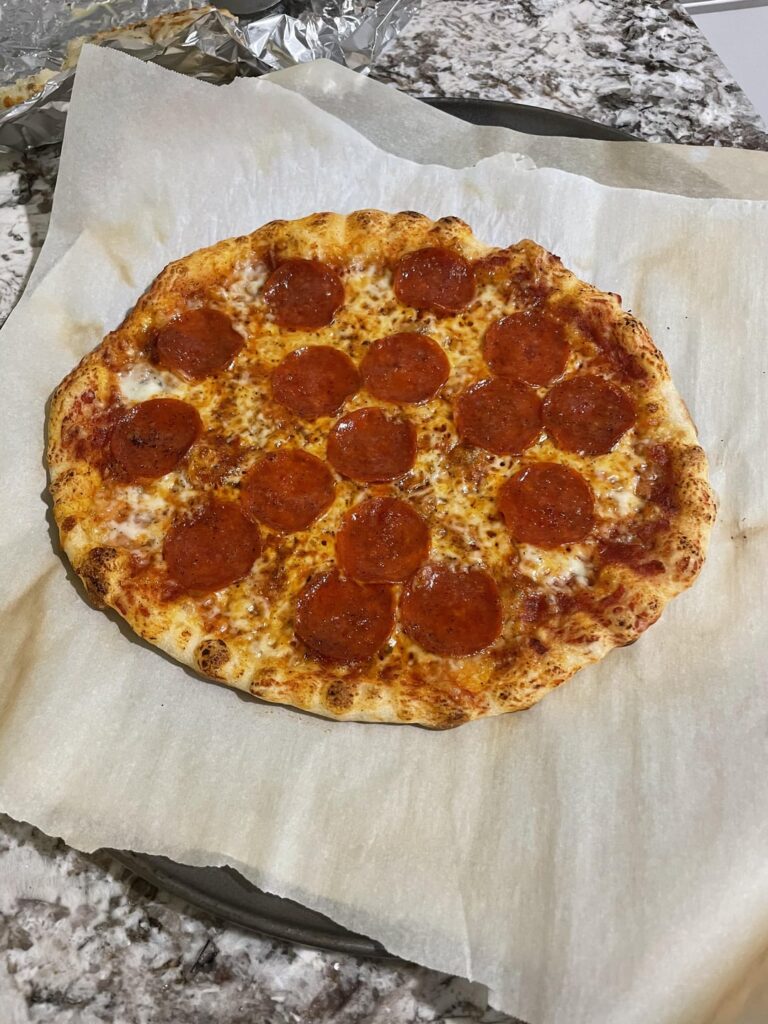 NY style pizza in a home oven