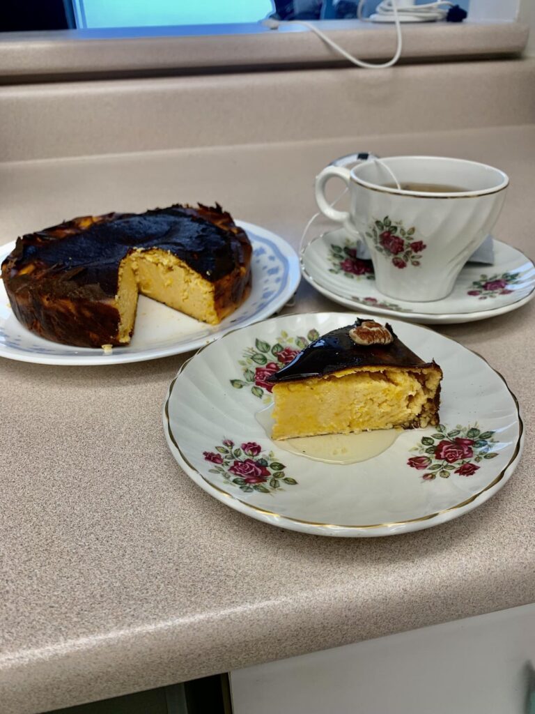 98 calorie air fryer basque cheesecake!