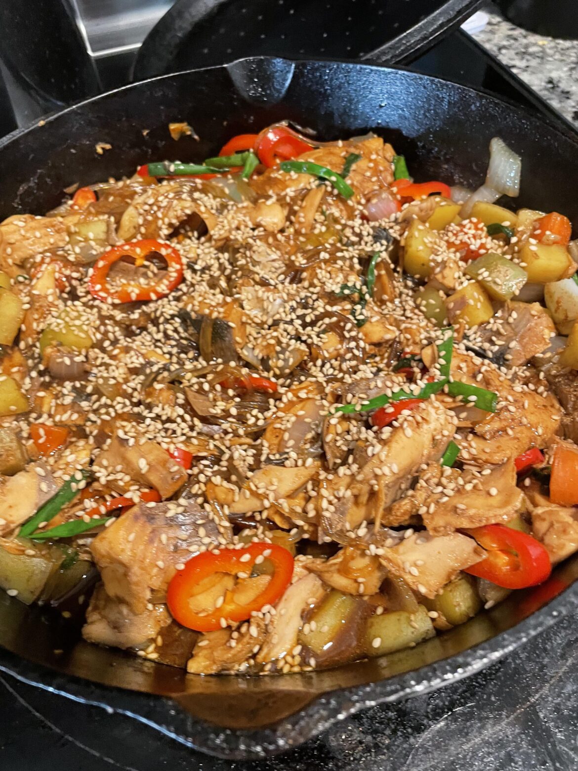 Jjimdak but with salmon