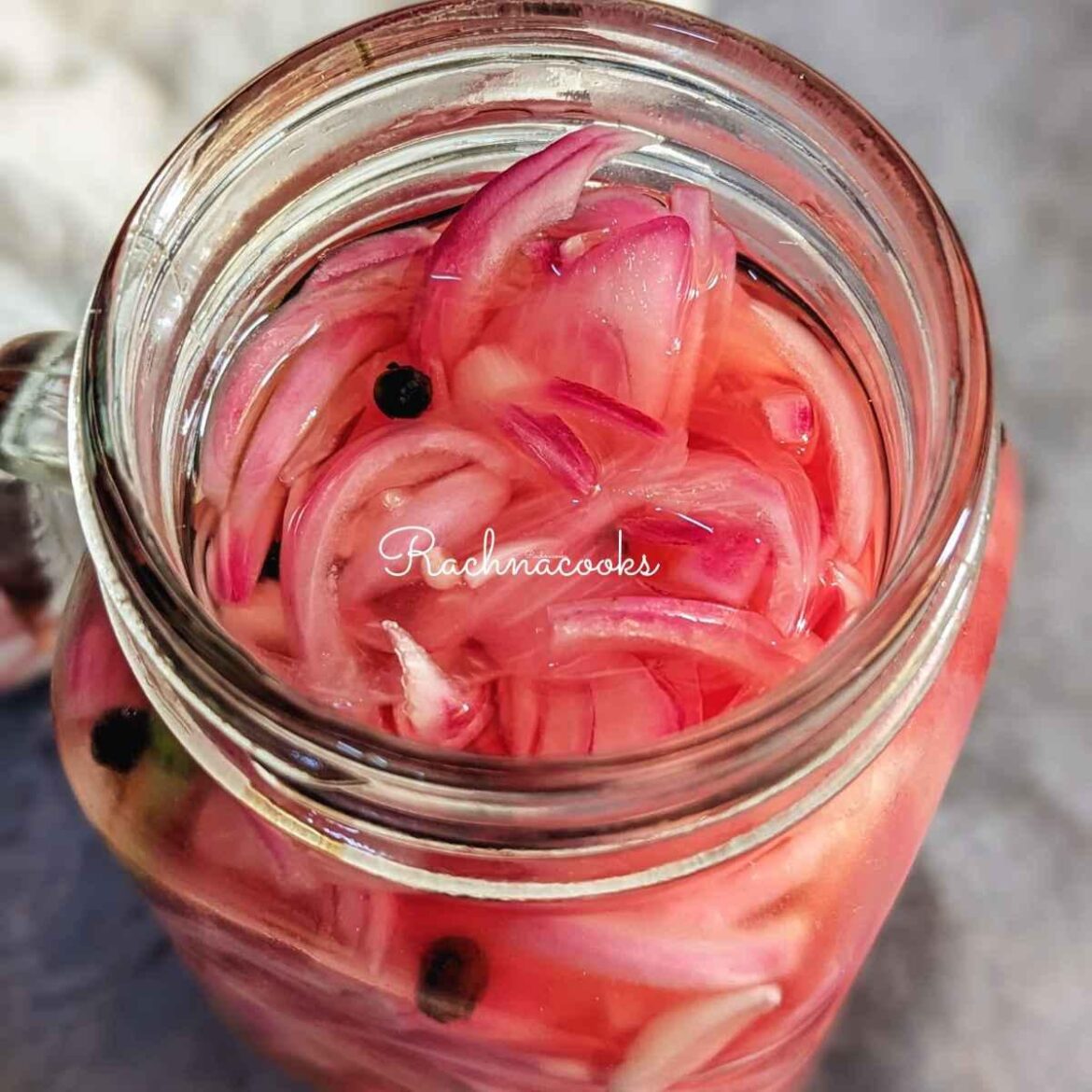 Gorgeous quick and easy red pickled onions, perfect in salads, wraps or as a side