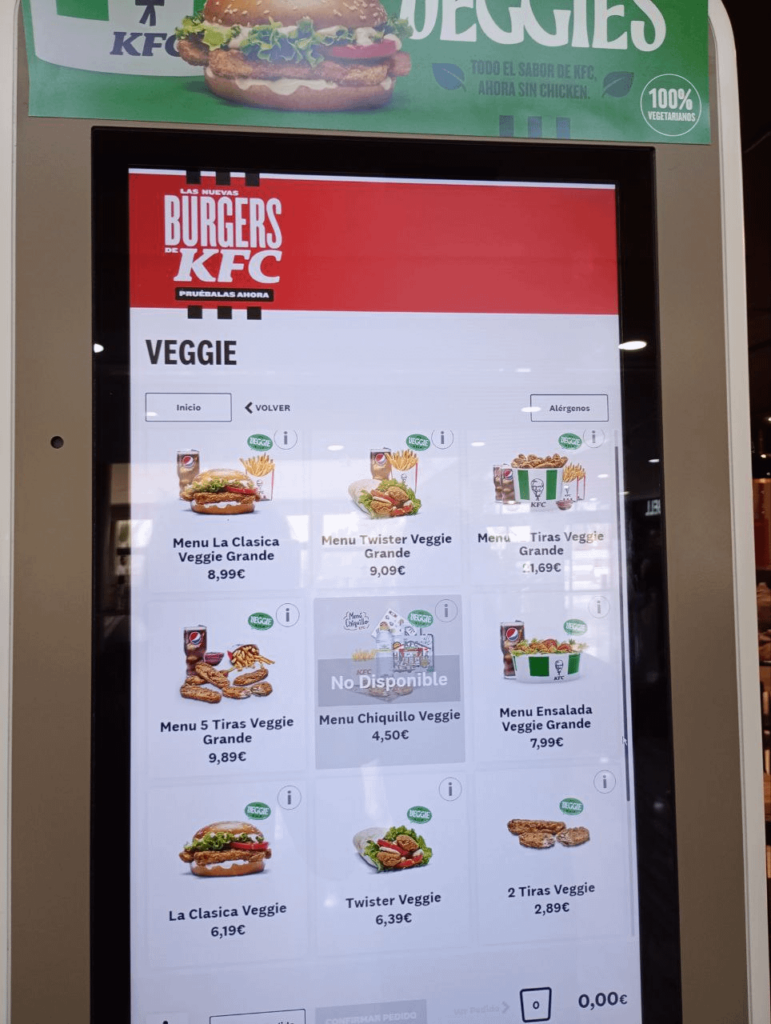 Just saw KFC Vegetarian options here in Gran Canaria (Las Palmas)!