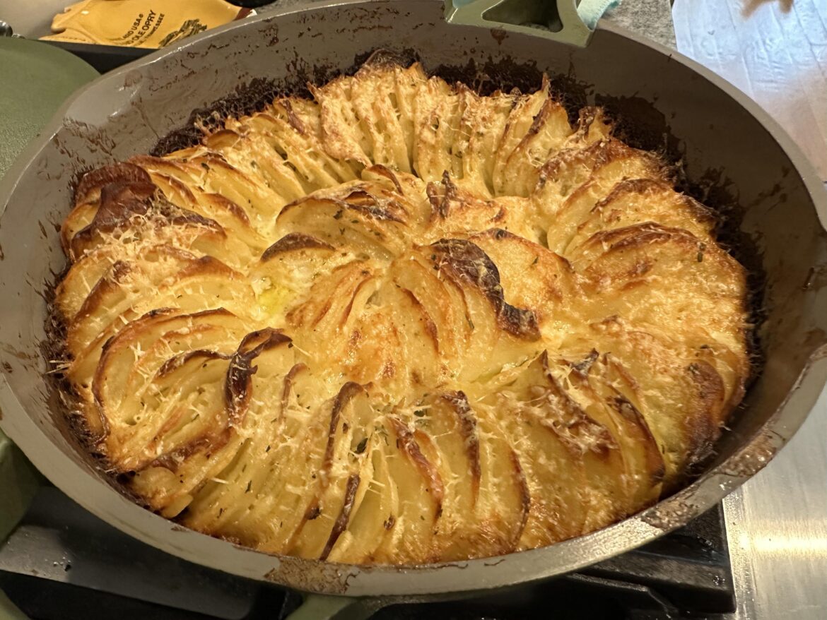 Kenji’s hasselback potato gratin
