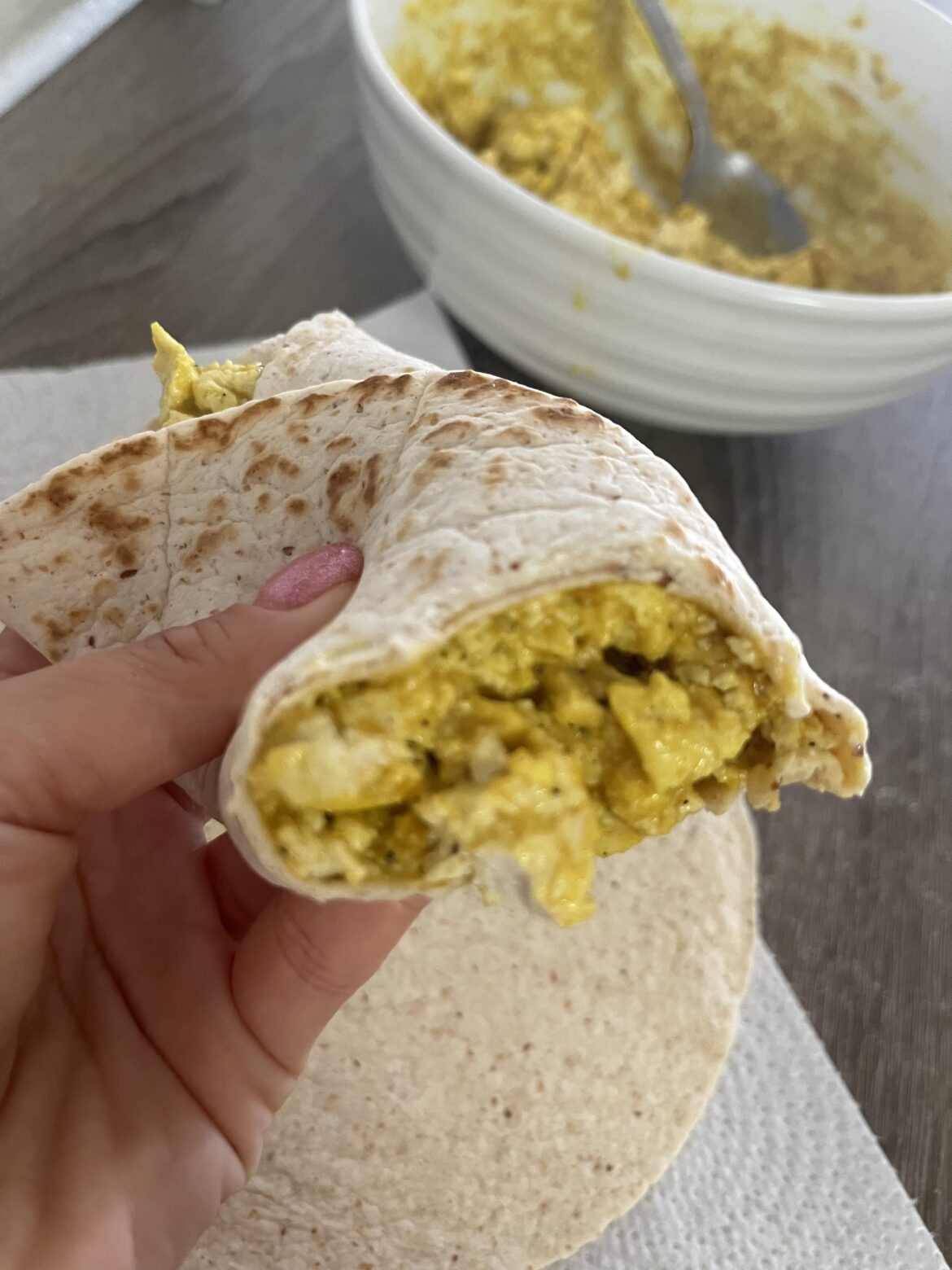 “egg & chz” wrap :)