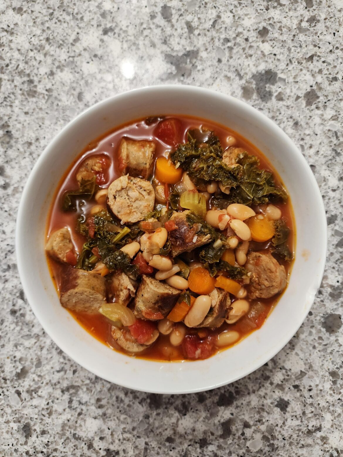 Hearty Sausage, Bean & Kale Stew