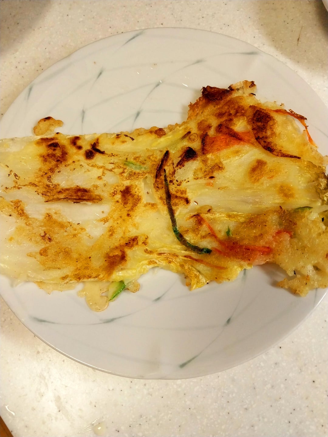 Snowy night seafood jeon and napa cabbage jeon(pan cake) and bingsu