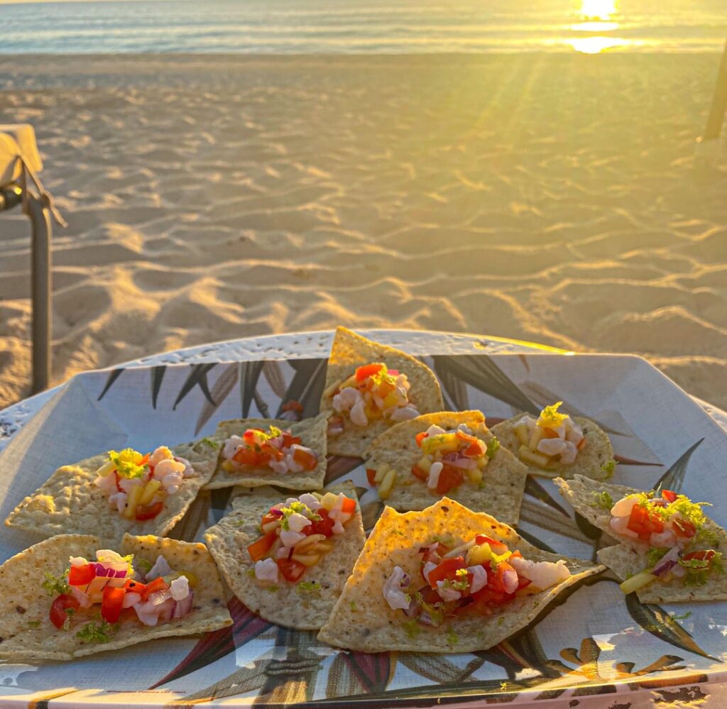 Homemade Lionfish ceviche, caught that morning