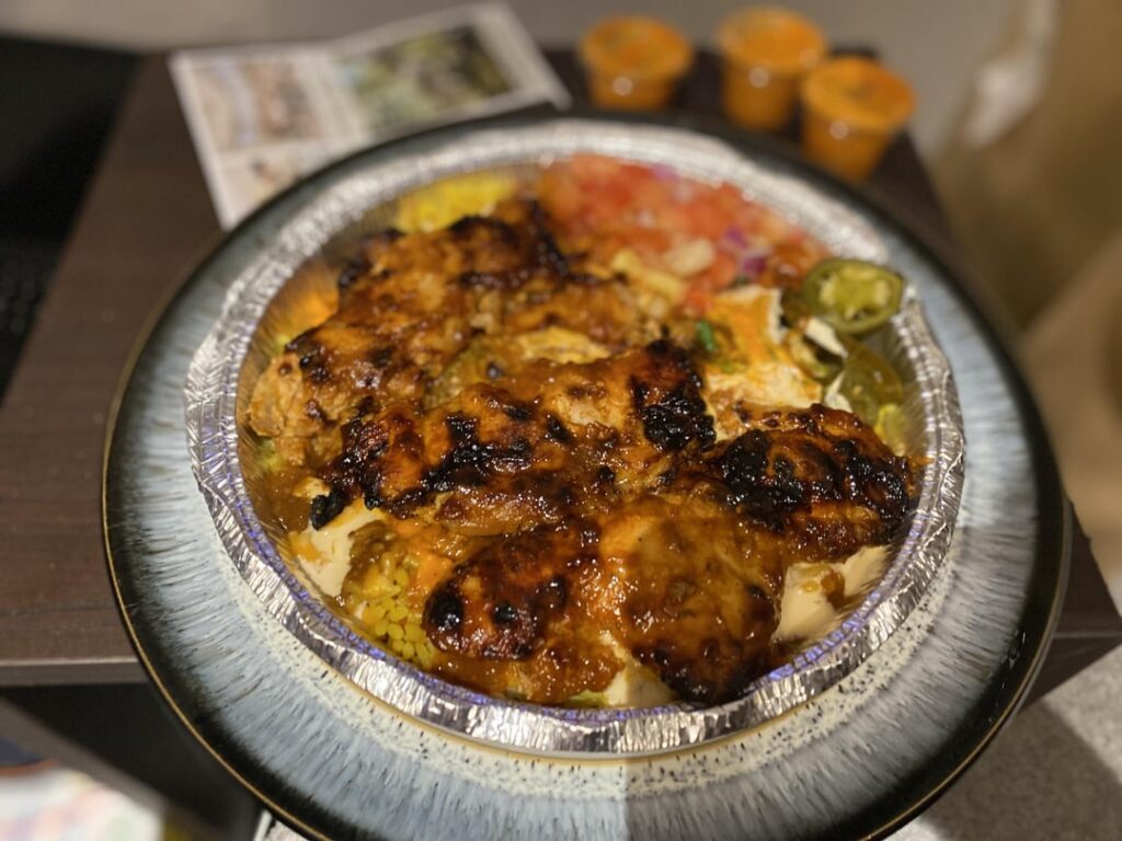 Looking for spicy Caribbean food? Check Scotty Bons. Amazingly tasty and spicy food. BBQ chicken bowl and Jerk chicken sandwich