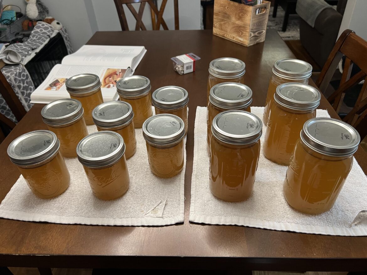 Pressure canned for the first time today!