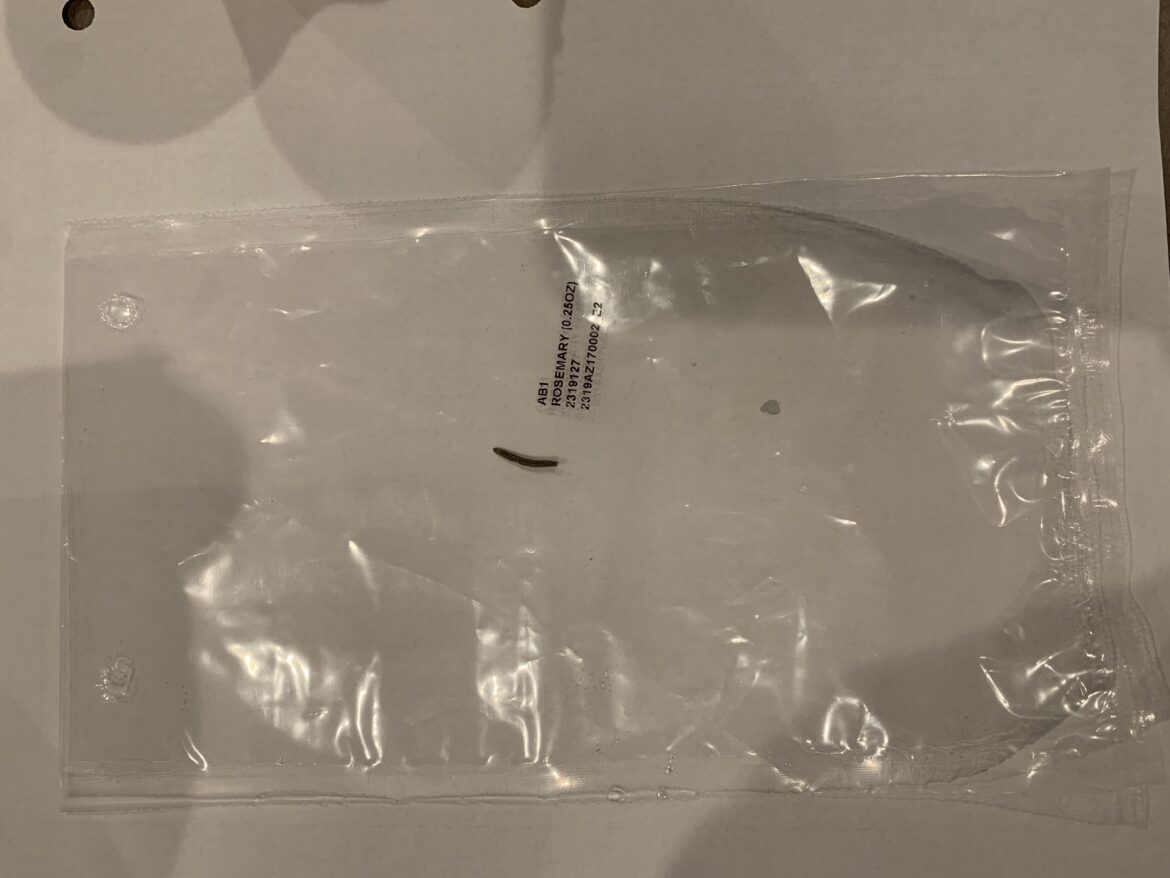 Ladies and gentlemen, I bring you rosemary with my meal.