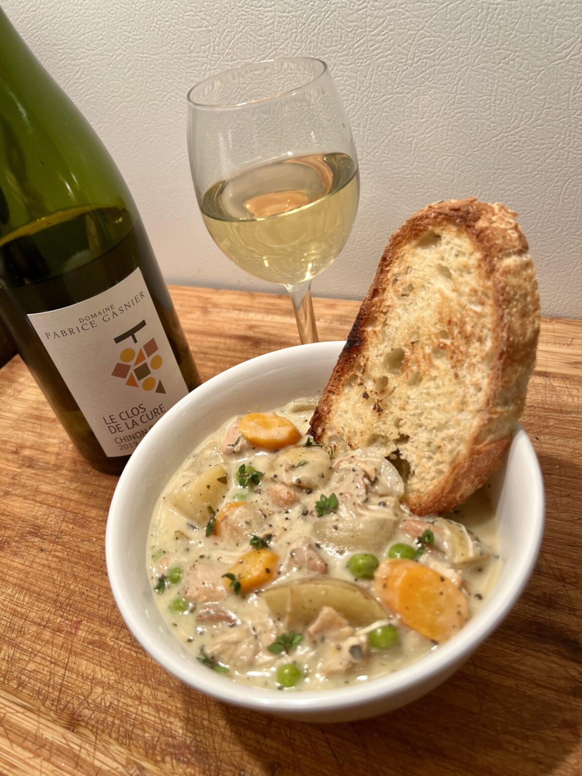 White wine chicken stew