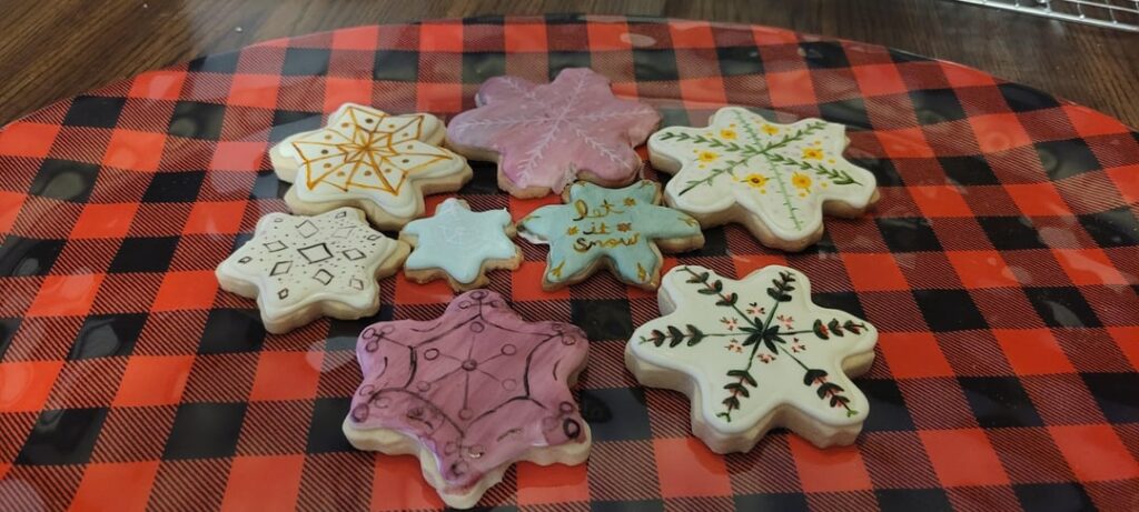 Fiancé's first decorated cookies