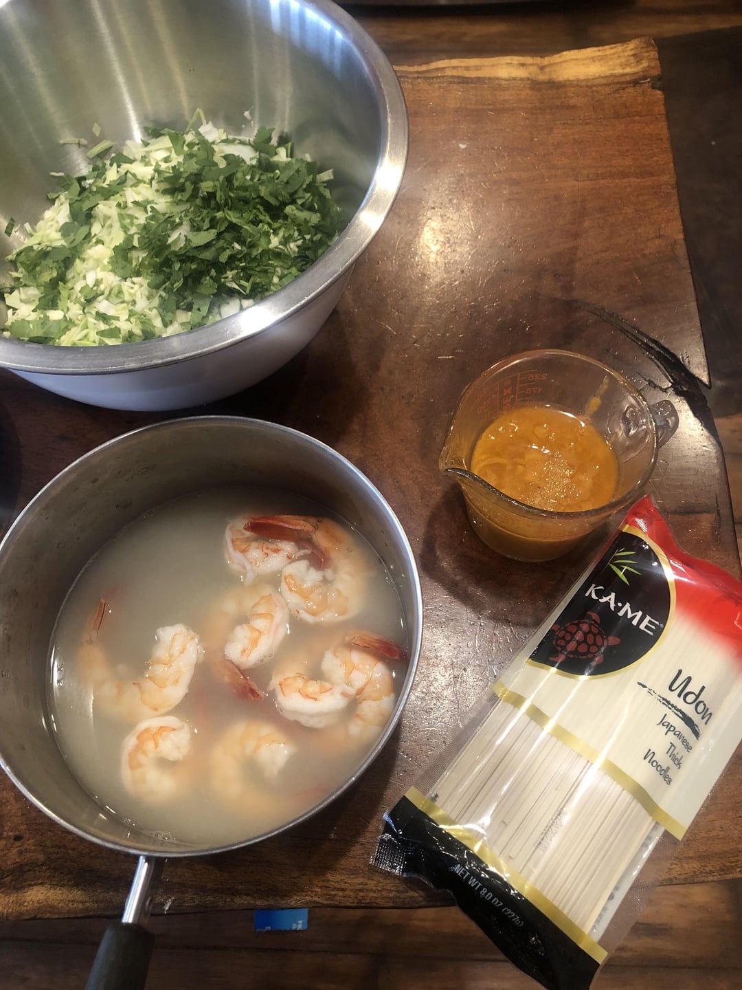 Udon Shrimp Salad Dining and Cooking