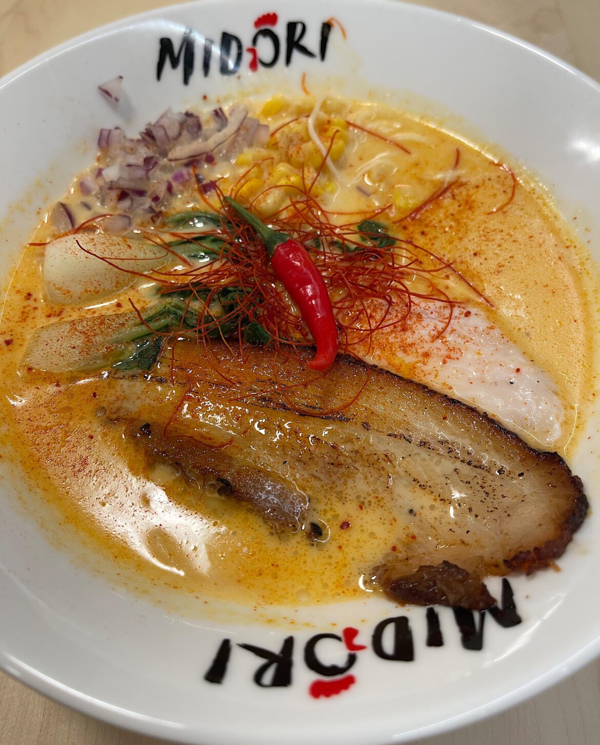 Red Spicy Ramen • Midori Ramen, Toronto