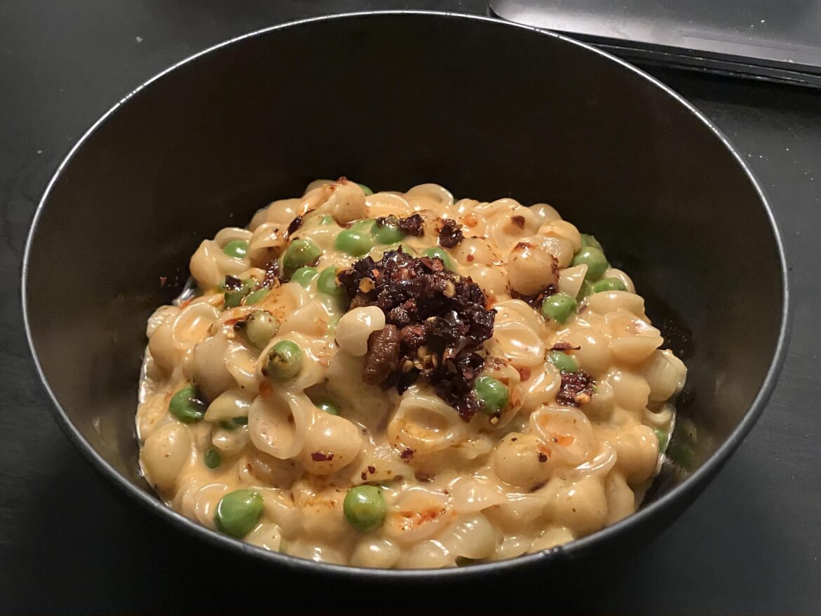 Chili Crisp Mac and Cheese is tongue numbingly delicious