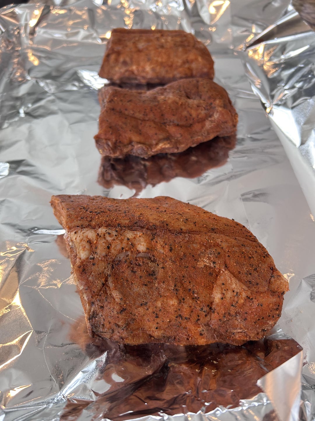 Attempt at quick ribs in SV then under broiler Dining and Cooking