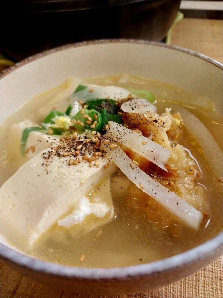 Dried pollack soup is good for hangovers.