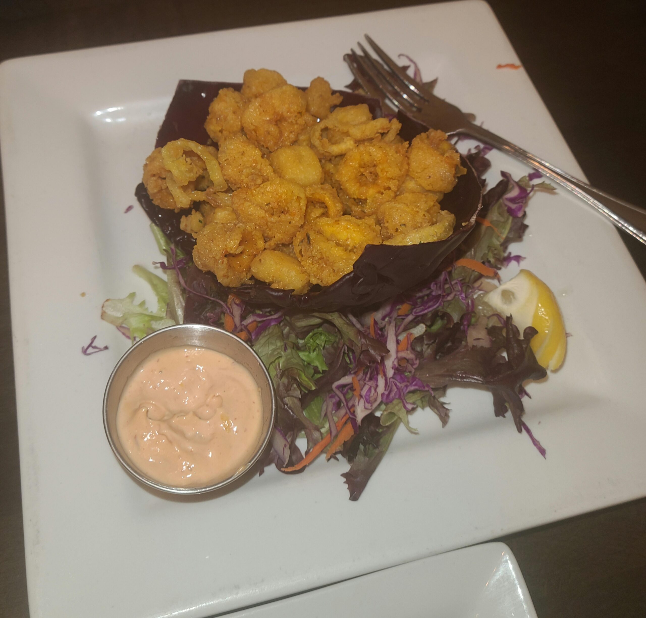 Fried calamari from a local Latin restaurant near me.🤤 - Dining and Cooking