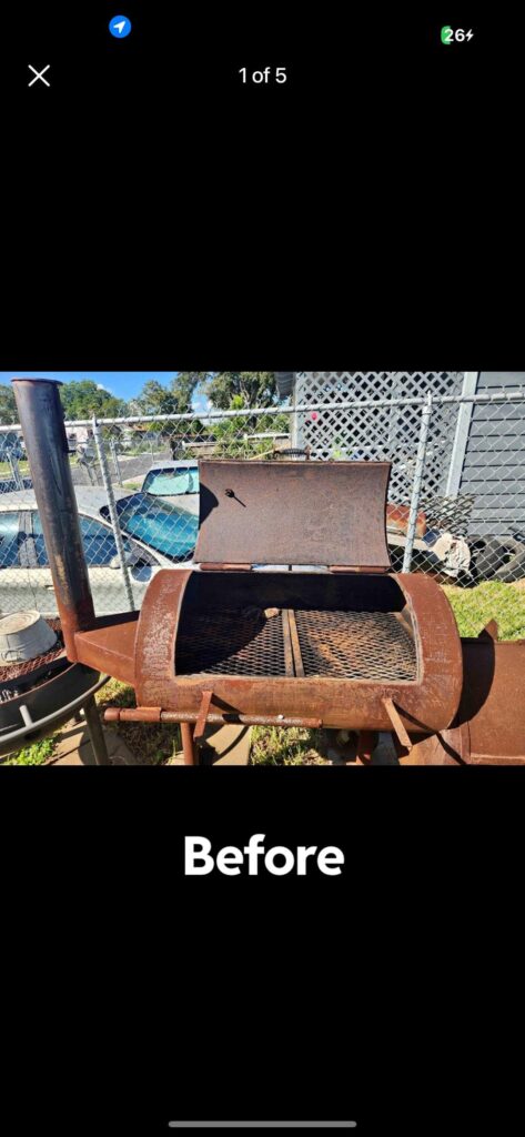 (Update) bought a rusty offset smoker for $600
