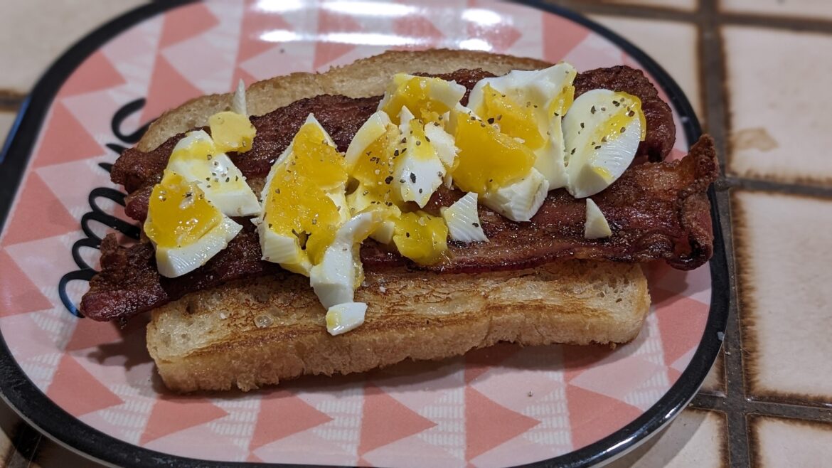 Soft-boiled egg breakfast