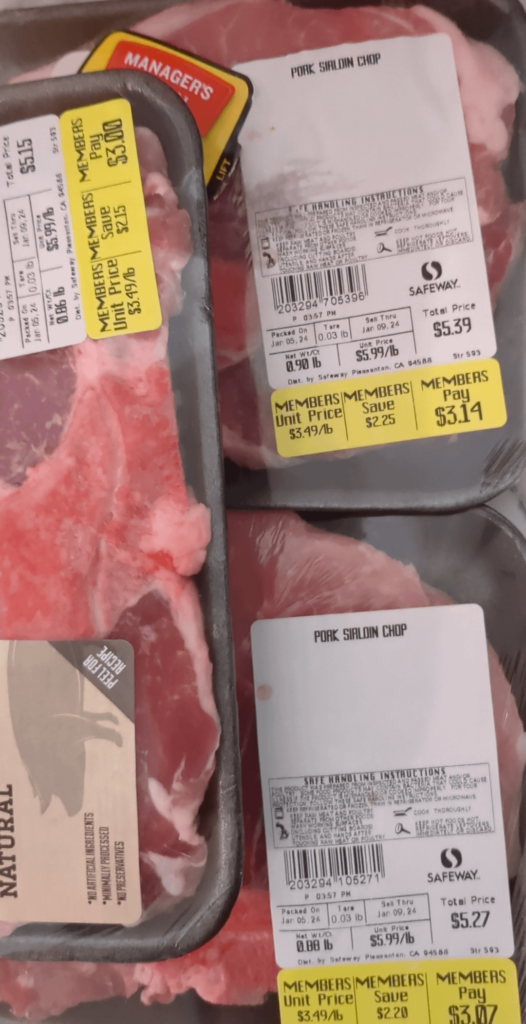 2.5+ LB of pork sirloin for a bit under $5