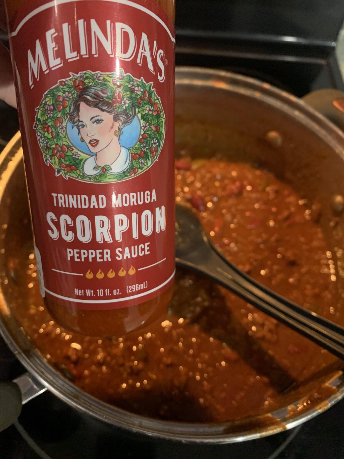 Couple of tablespoons in our latest batch of chili. Perfection.