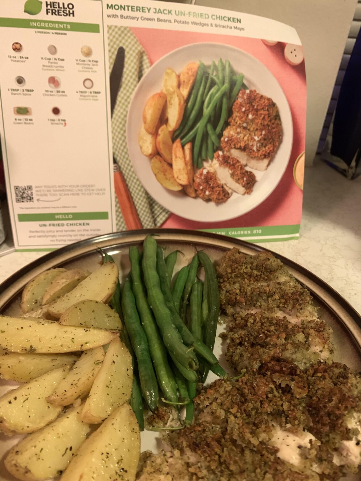 2 portions versus sample photo for reference