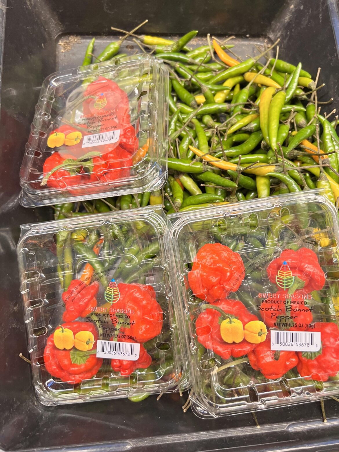 Scotch bonnets at Central Market