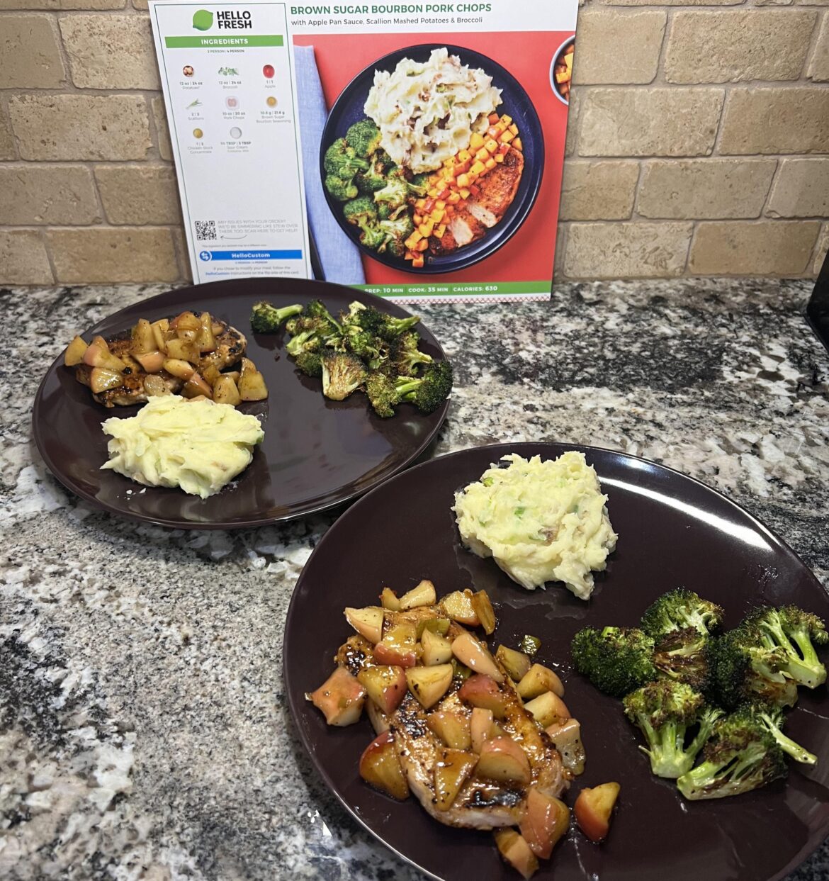 Brown sugar bourbon pork chops