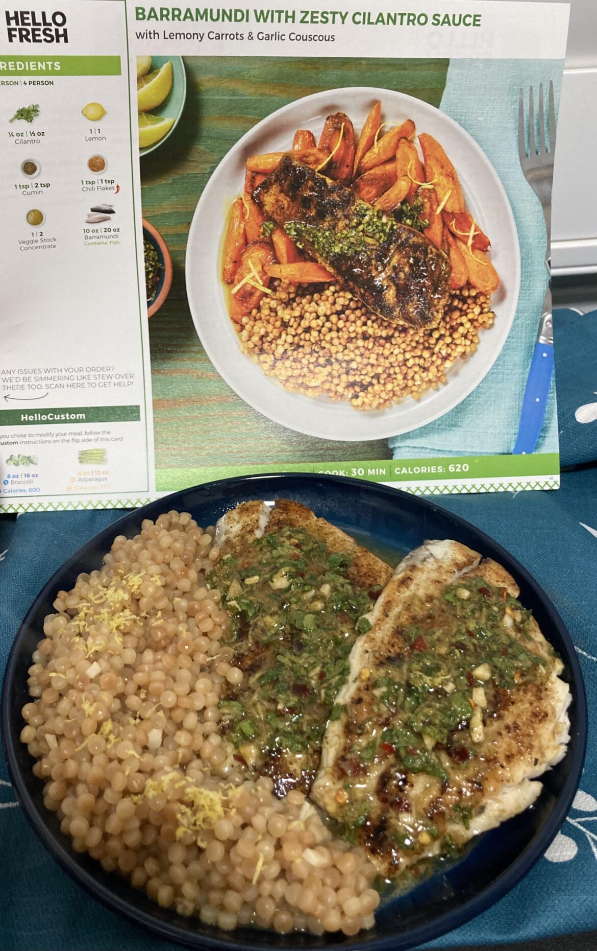 Barramundi w Zesty Cilantro Sauce (9.5/10) Barramundi w Zesty Cilantro Sauce (9.5/10)