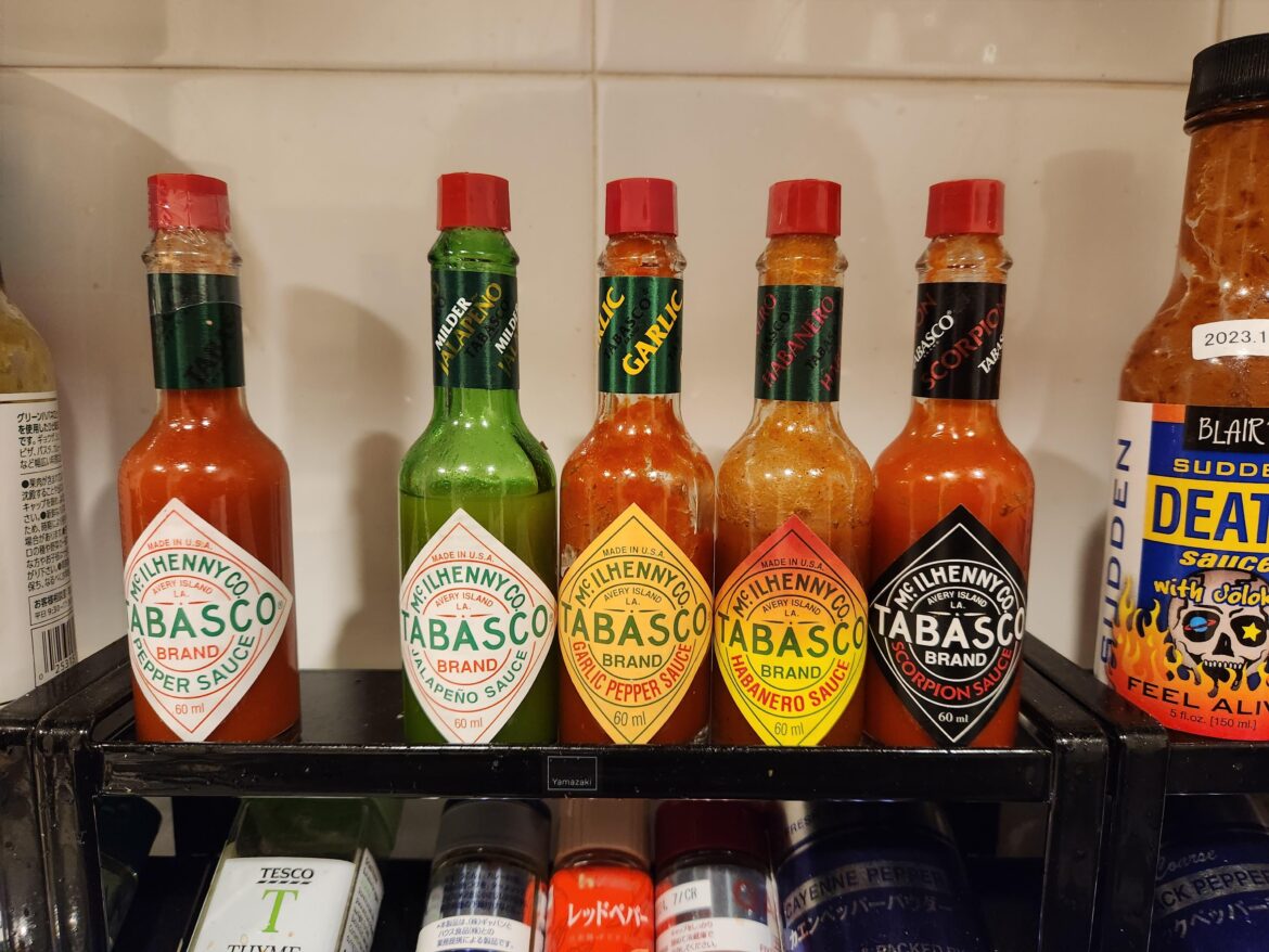 Tabasco arranged in order of which I like most (left to right). How would you order them?