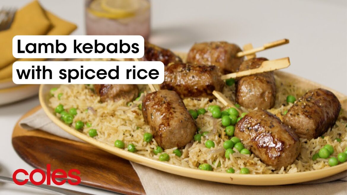 Lamb Kebabs with Spiced Rice