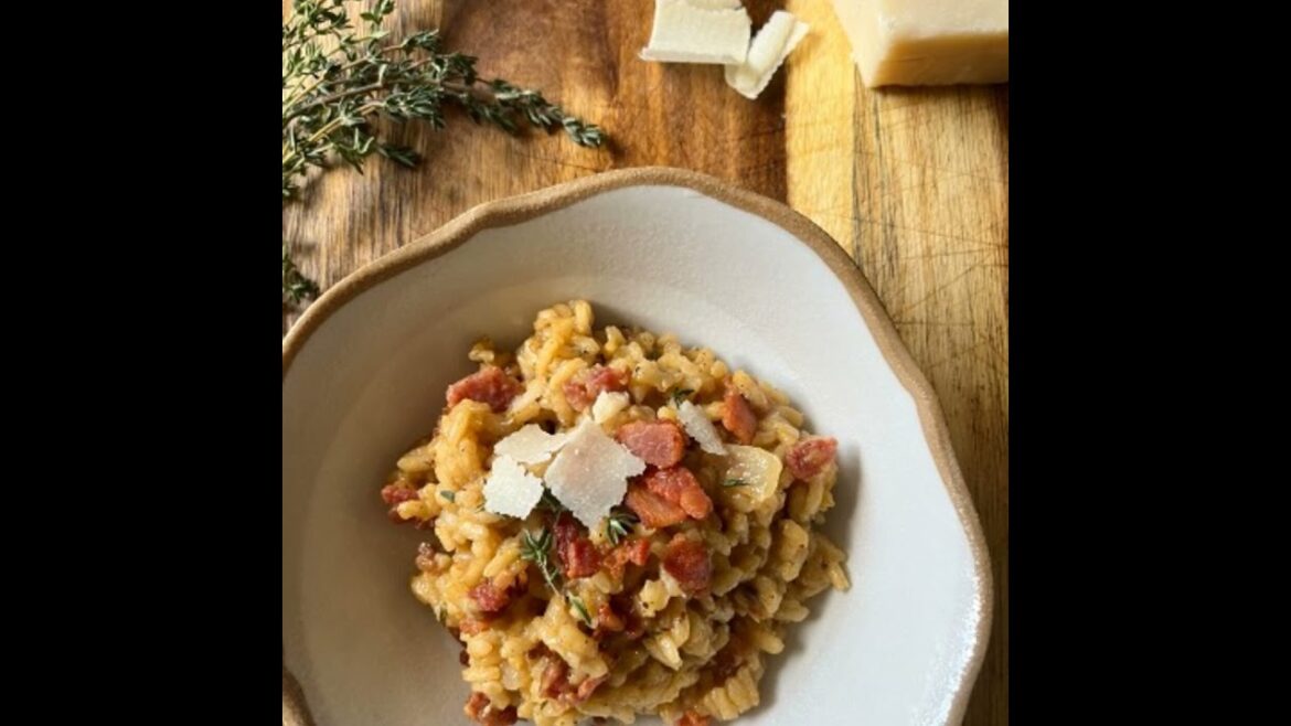 Pumpkin Risotto with Bacon and Parmesan Cheese Pumpkin Risotto with Bacon and Parmesan Cheese