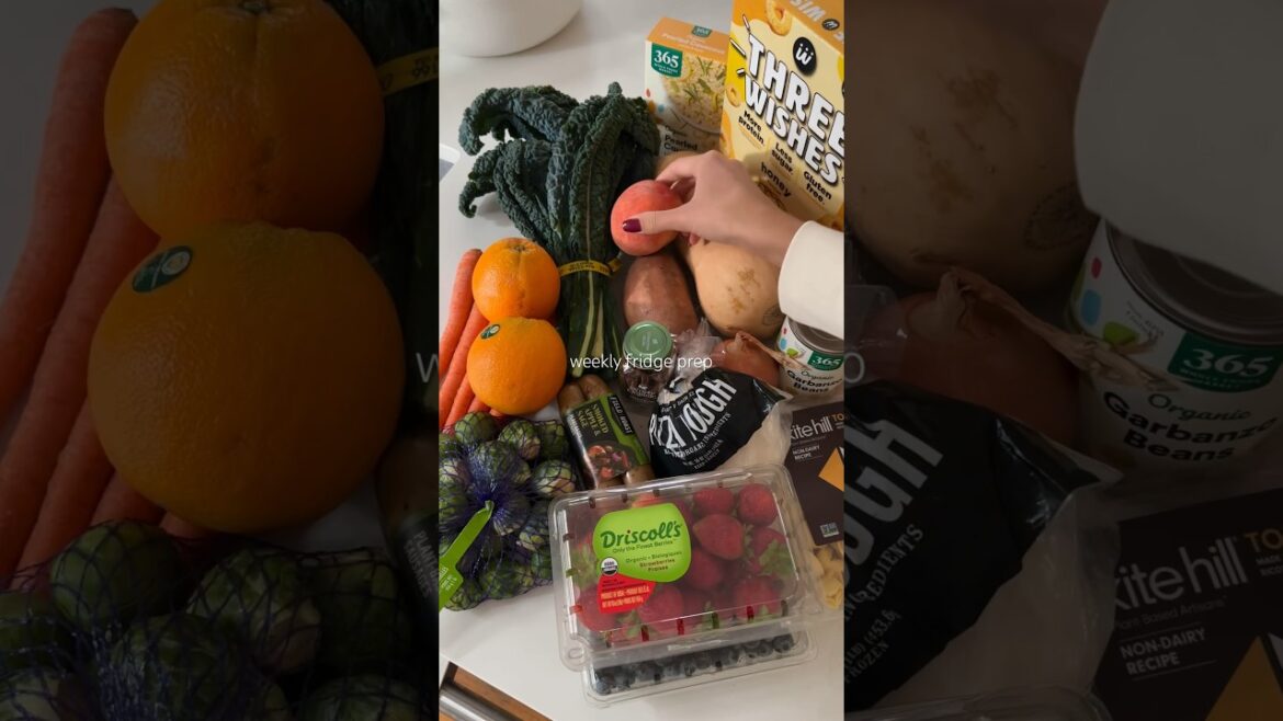 weekly fridge prep for easier & faster meals #mealprepideas #mealideas #mealprepsunday #mealplanning