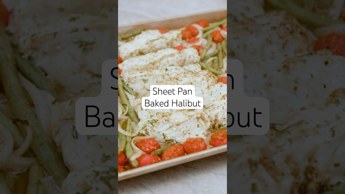 Sheet Pan Baked Halibut | Baked Halibut Recipe #shorts