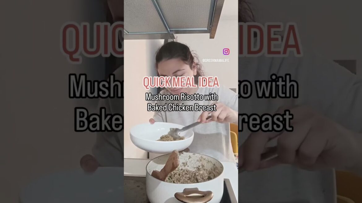 Quick Mid Week Meal Idea - Mushroom Risotto (No vegetables cut required) #familymeals #mealprep