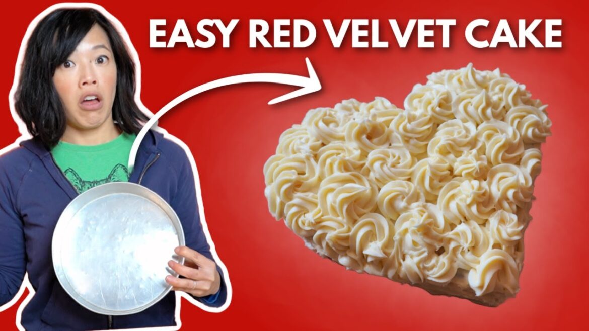 How To Turn a Round Cake Into A Heart ❤️ BEST Red Velvet Cake Recipe